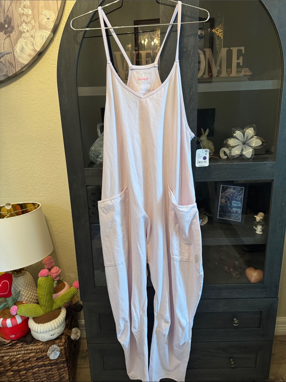 Free People Hot shot lilac Cotton Romper with Pockets